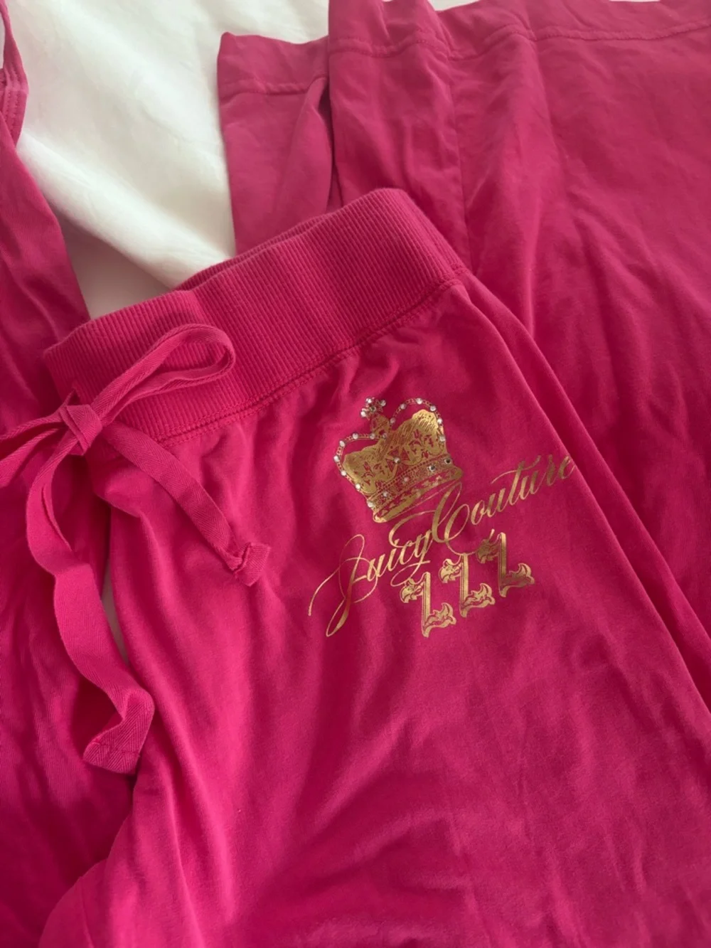 Vntg Juicy Couture Hot Pink Butterfly Cami & Pants Pajama Set - Picture 6 of 8